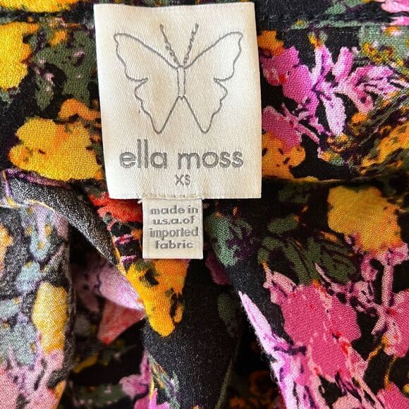 Ella Moss Split Back Floral Tank Top XS - Picture 5 of 6